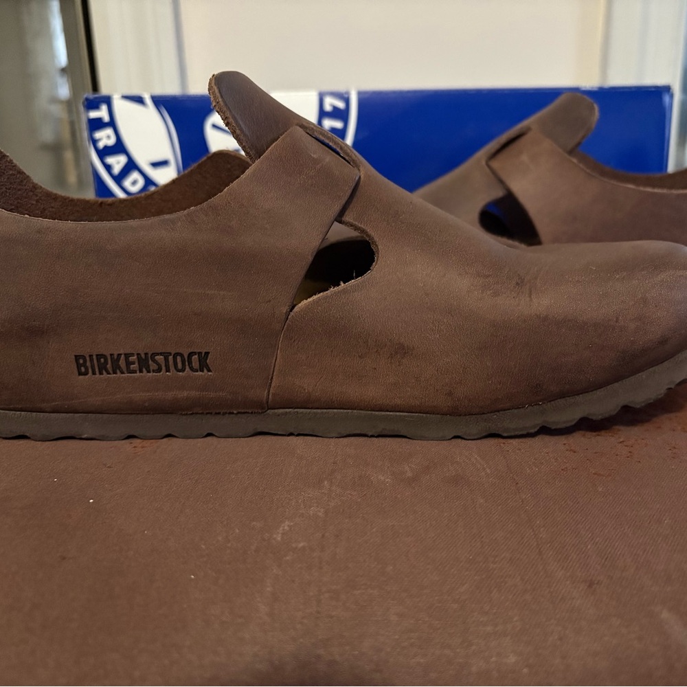 Birkenstock London SZ  UK 38 US 7-7.5 Soft Brown Leather